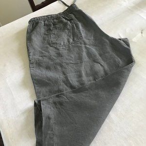 Merona 100% Linen Grey Paperbag Capris
